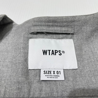 【中古品】【メンズ】 WTAPS ダブルタップス 23SS LEAGUE LS COTTON BASEBALL SHIRT 231TQDT-SHM07 リーグ ロングスリーブ コットン ベースボールシャツ 長袖 トップス 142-260713-yo-10-tei サイズ：01 カラー：グレー 万代Net店