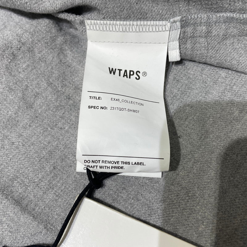 【中古品】【メンズ】 WTAPS ダブルタップス 23SS LEAGUE LS COTTON BASEBALL SHIRT 231TQDT-SHM07 リーグ ロングスリーブ コットン ベースボールシャツ 長袖 トップス 142-260713-yo-10-tei サイズ：01 カラー：グレー 万代Net店
