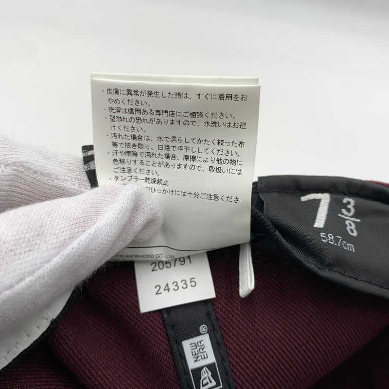 【中古品】【メンズ】 WTAPS ダブルタップス × NEW ERA ニューエラ 別注コラボ 59FIFTY LOW PROFILE CAP POLY TWILL 242NENED-HT02 ロー プロファイル キャップ 帽子 185-260730-yo-13-tei サイズ：７ 3/8 カラー：マルーン 万代Net店