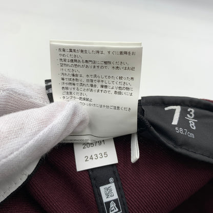 【中古品】【メンズ】 WTAPS ダブルタップス × NEW ERA ニューエラ 別注コラボ 59FIFTY LOW PROFILE CAP POLY TWILL 242NENED-HT02 ロー プロファイル キャップ 帽子 185-260730-yo-13-tei サイズ：７ 3/8 カラー：マルーン 万代Net店