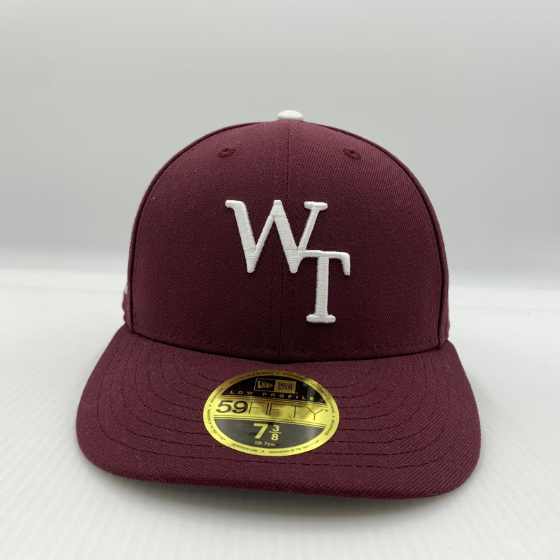 【中古品】【メンズ】 WTAPS ダブルタップス × NEW ERA ニューエラ 別注コラボ 59FIFTY LOW PROFILE CAP POLY TWILL 242NENED-HT02 ロー プロファイル キャップ 帽子 185-260730-yo-13-tei サイズ：７ 3/8 カラー：マルーン 万代Net店