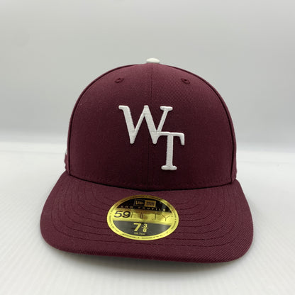 【中古品】【メンズ】 WTAPS ダブルタップス × NEW ERA ニューエラ 別注コラボ 59FIFTY LOW PROFILE CAP POLY TWILL 242NENED-HT02 ロー プロファイル キャップ 帽子 185-260730-yo-13-tei サイズ：７ 3/8 カラー：マルーン 万代Net店