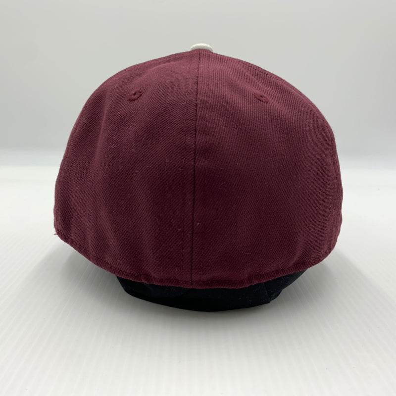 【中古品】【メンズ】 WTAPS ダブルタップス × NEW ERA ニューエラ 別注コラボ 59FIFTY LOW PROFILE CAP POLY TWILL 242NENED-HT02 ロー プロファイル キャップ 帽子 185-260730-yo-13-tei サイズ：７ 3/8 カラー：マルーン 万代Net店
