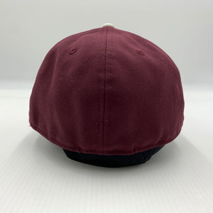【中古品】【メンズ】 WTAPS ダブルタップス × NEW ERA ニューエラ 別注コラボ 59FIFTY LOW PROFILE CAP POLY TWILL 242NENED-HT02 ロー プロファイル キャップ 帽子 185-260730-yo-13-tei サイズ：７ 3/8 カラー：マルーン 万代Net店