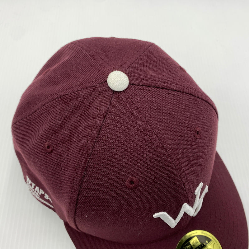 【中古品】【メンズ】 WTAPS ダブルタップス × NEW ERA ニューエラ 別注コラボ 59FIFTY LOW PROFILE CAP POLY TWILL 242NENED-HT02 ロー プロファイル キャップ 帽子 185-260730-yo-13-tei サイズ：７ 3/8 カラー：マルーン 万代Net店