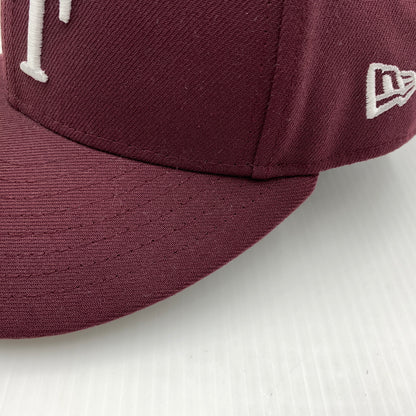 【中古品】【メンズ】 WTAPS ダブルタップス × NEW ERA ニューエラ 別注コラボ 59FIFTY LOW PROFILE CAP POLY TWILL 242NENED-HT02 ロー プロファイル キャップ 帽子 185-260730-yo-13-tei サイズ：７ 3/8 カラー：マルーン 万代Net店