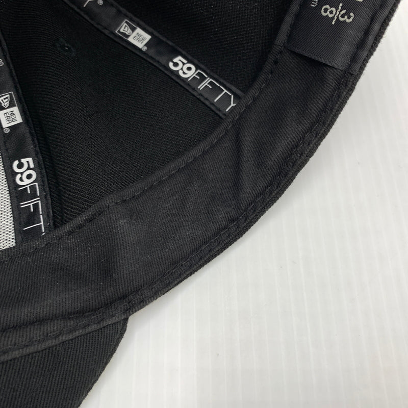 【中古品】【メンズ】 WTAPS ダブルタップス × NEW ERA ニューエラ 別注コラボ 59FIFTY LOW PROFILE CAP POLY. TWILL. NEWERA. LEAGUE ロー プロファイル キャップ 帽子 185-260730-yo-12-tei サイズ：７ 3/8 カラー：ブラック 万代Net店
