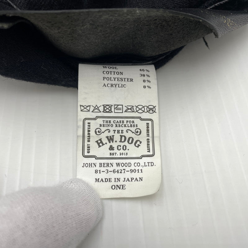 【中古品】【メンズ】 THE H.W.DOG&CO エイチダブリュードッグアンドコー D-BASEBALL CAP D-00001 ベースボールキャップ 帽子 Dワッペン ファーストモデル 185-260809-ko-01-tei カラー：ブラック 万代Net店