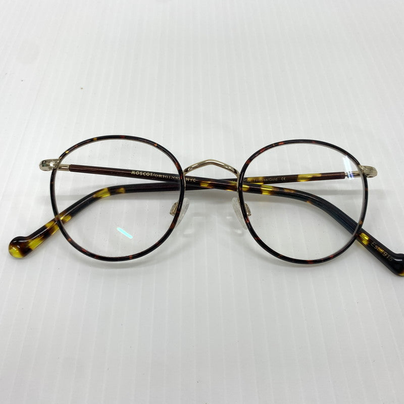 【中古品】【メンズ】 MOSCOT モスコット ZEV EYEGLASSES メガネ アイウェア サングラス ラウンド 203-260714-ko-08-tei サイズ：46□21-145 カラー：Tortoise/gold 万代Net店