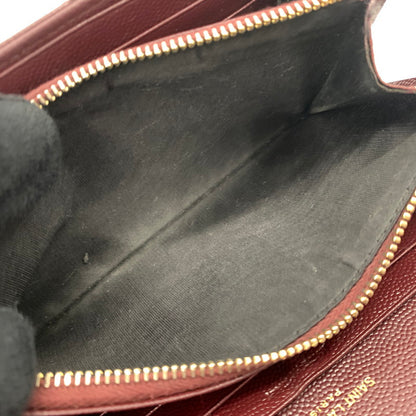 【中古品】【メンズ/レディース】 Saint Laurent サンローラン CFP372264 モノグラム フラップ ウォレット 長財布 レザーウォレット 200-260714-ko-05-tei カラー：ボルドー 万代Net店