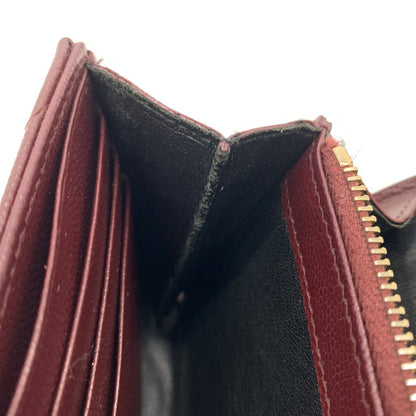 【中古品】【メンズ/レディース】 Saint Laurent サンローラン CFP372264 モノグラム フラップ ウォレット 長財布 レザーウォレット 200-260714-ko-05-tei カラー：ボルドー 万代Net店