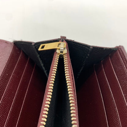 【中古品】【メンズ/レディース】 Saint Laurent サンローラン CFP372264 モノグラム フラップ ウォレット 長財布 レザーウォレット 200-260714-ko-05-tei カラー：ボルドー 万代Net店