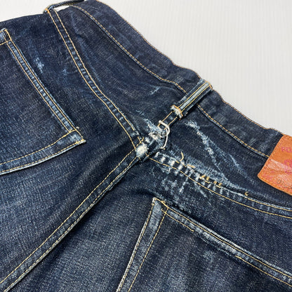 【中古品】【メンズ】 FULLCOUNT フルカウント 0105XX WIDE DENIM HEAVY OZ ワイド デニム ヘビーオンス ボトムス デニムパンツ 156-260713-yo-03-tei サイズ：W29L32 カラー：インディゴ 万代Net店