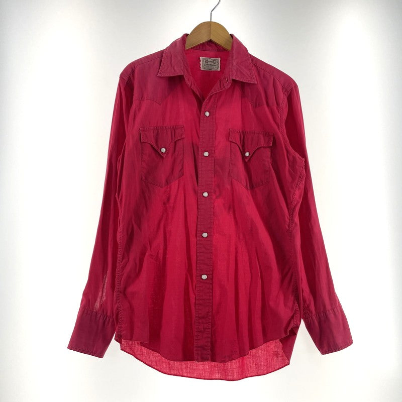【現状渡し品】【メンズ】 H BARC エイチバーシー 60's WESTERN SHIRT VINTAGE 60年代 ウエスタン シャツ 長袖 トップス ヴィンテージ 145-260713-yo-05-tei サイズ：不明 カラー：レッド 万代Net店