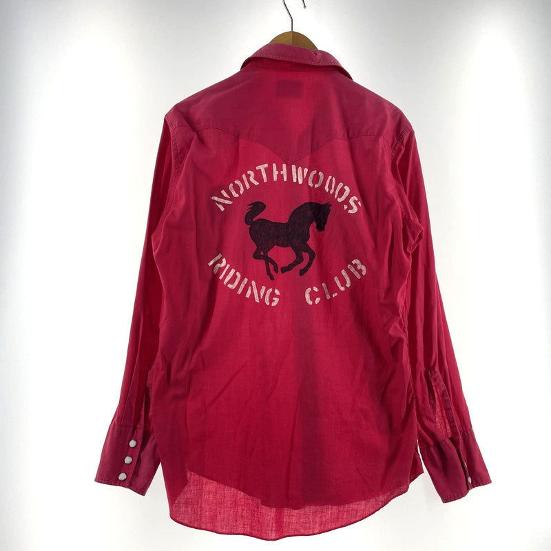 【現状渡し品】【メンズ】 H BARC エイチバーシー 60's WESTERN SHIRT VINTAGE 60年代 ウエスタン シャツ 長袖 トップス ヴィンテージ 145-260713-yo-05-tei サイズ：不明 カラー：レッド 万代Net店
