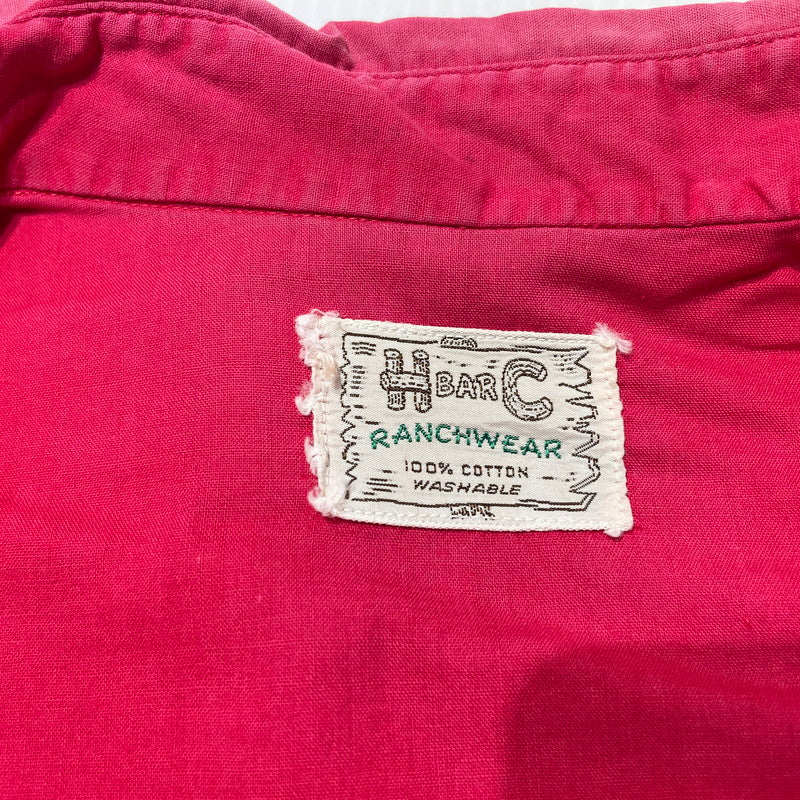 【現状渡し品】【メンズ】 H BARC エイチバーシー 60's WESTERN SHIRT VINTAGE 60年代 ウエスタン シャツ 長袖 トップス ヴィンテージ 145-260713-yo-05-tei サイズ：不明 カラー：レッド 万代Net店