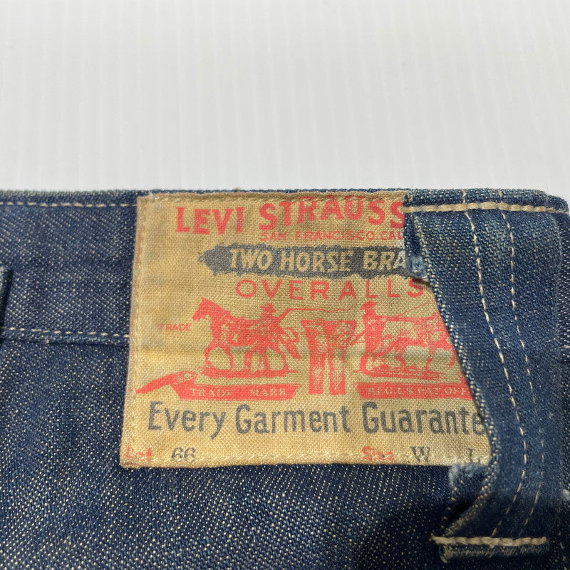 【中古品】【メンズ】 LEVI'S VINTAGE CLOSING リーバイスヴィンテージクロージング LOT 66 BIB OVERALL CUSTOMIZE DENIM PANTS ビブ オーバーオール カスタマイズ デニムパンツ ボトムス 156-260713-yo-01-tei サイズ：W32/L32 カラー：インディゴ 万代Net店