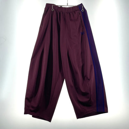【中古品】【メンズ】 NEEDLES ニードルス H.D TRACK PANT POLY SMOOTH NS250 ヒザデル トラックパンツ ポリスムース ボトムス 151-260713-yo-02-tei サイズ：XS カラー：WINE 万代Net店