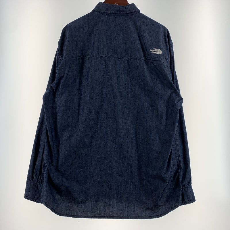 【中古品】【メンズ】 THE NORTH FACE ザ・ノースフェイス L/S NYLON DENIM NUPTSE SHIRT NR72130 ロングスリーブ ナイロンデニム ヌプシシャツ ライトアウター 144-260716-ko-11-tei サイズ：XL カラー：インディゴ 万代Net店