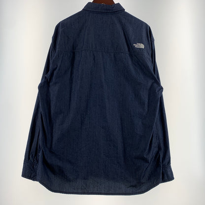 【中古品】【メンズ】 THE NORTH FACE ザ・ノースフェイス L/S NYLON DENIM NUPTSE SHIRT NR72130 ロングスリーブ ナイロンデニム ヌプシシャツ ライトアウター 144-260716-ko-11-tei サイズ：XL カラー：インディゴ 万代Net店