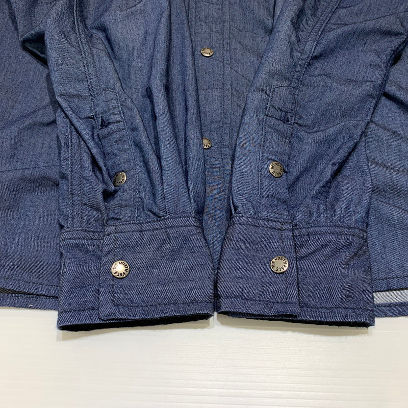 【中古品】【メンズ】 THE NORTH FACE ザ・ノースフェイス L/S NYLON DENIM NUPTSE SHIRT NR72130 ロングスリーブ ナイロンデニム ヌプシシャツ ライトアウター 144-260716-ko-11-tei サイズ：XL カラー：インディゴ 万代Net店