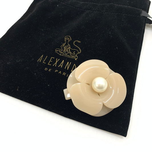 【中古品】【レディース】 ALEXANDRE DE PARIS アレクサンドル ドゥ パリ BARRETTE AA6-17448-04 バレッタ アクセサリー 髪留め アクリルパール 182-260714-ko-07-tei カラー：ベージュ 万代Net店