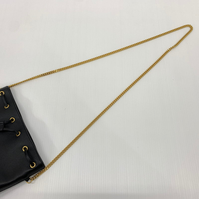 【中古品】【レディース】 VALENTINO GARAVANI ヴァレンティノ ガラヴァーニ Vロゴシグネチャー バケットバッグ カバン レザーバッグ 180-260714-ko-12-tei カラー：ブラック 万代Net店