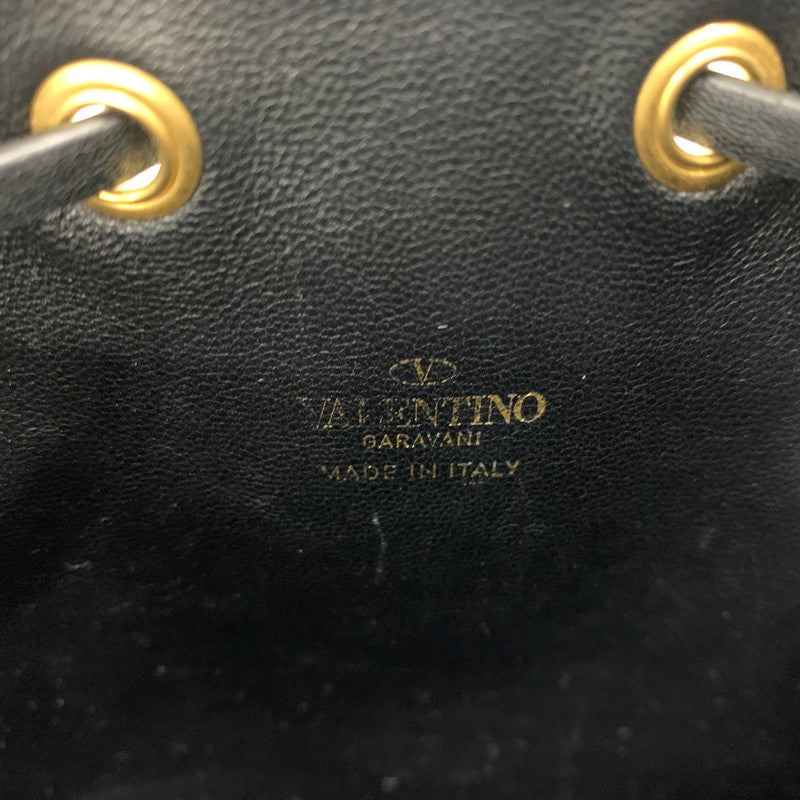 【中古品】【レディース】 VALENTINO GARAVANI ヴァレンティノ ガラヴァーニ Vロゴシグネチャー バケットバッグ カバン レザーバッグ 180-260714-ko-12-tei カラー：ブラック 万代Net店