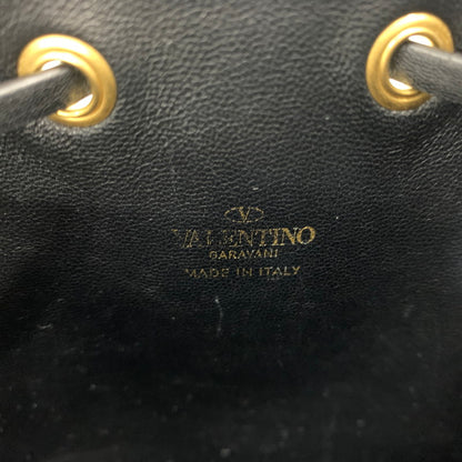 【中古品】【レディース】 VALENTINO GARAVANI ヴァレンティノ ガラヴァーニ Vロゴシグネチャー バケットバッグ カバン レザーバッグ 180-260714-ko-12-tei カラー：ブラック 万代Net店