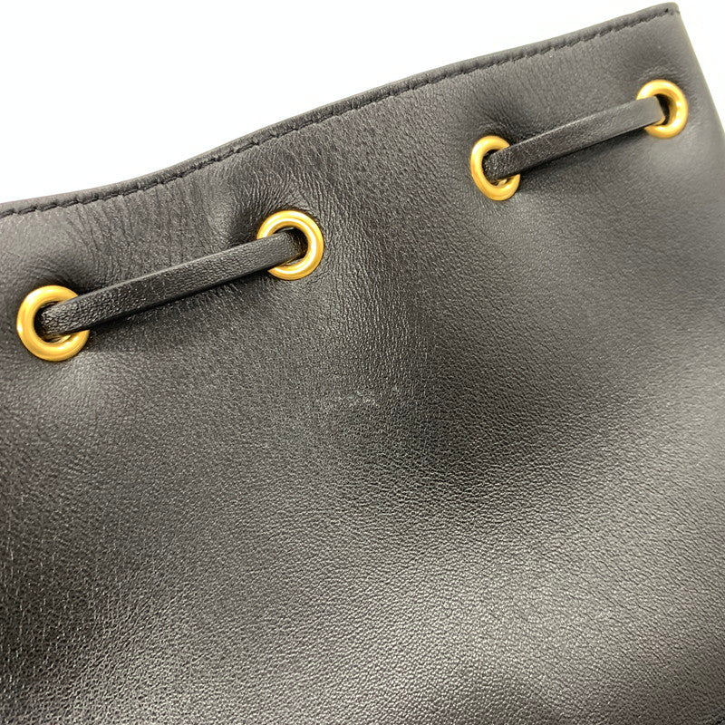 【中古品】【レディース】 VALENTINO GARAVANI ヴァレンティノ ガラヴァーニ Vロゴシグネチャー バケットバッグ カバン レザーバッグ 180-260714-ko-12-tei カラー：ブラック 万代Net店