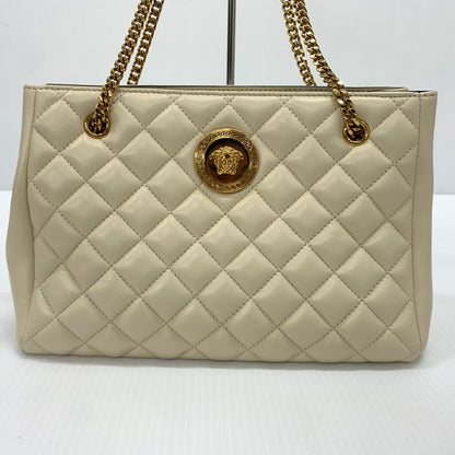 【中古品】【レディース】 VERSACE ヴェルサーチ 1005560 1A03912 キルティング チェーン トートバッグ カバン レザーバッグ メデューサ 180-260714-ko-13-tei カラー：アイボリー系 万代Net店