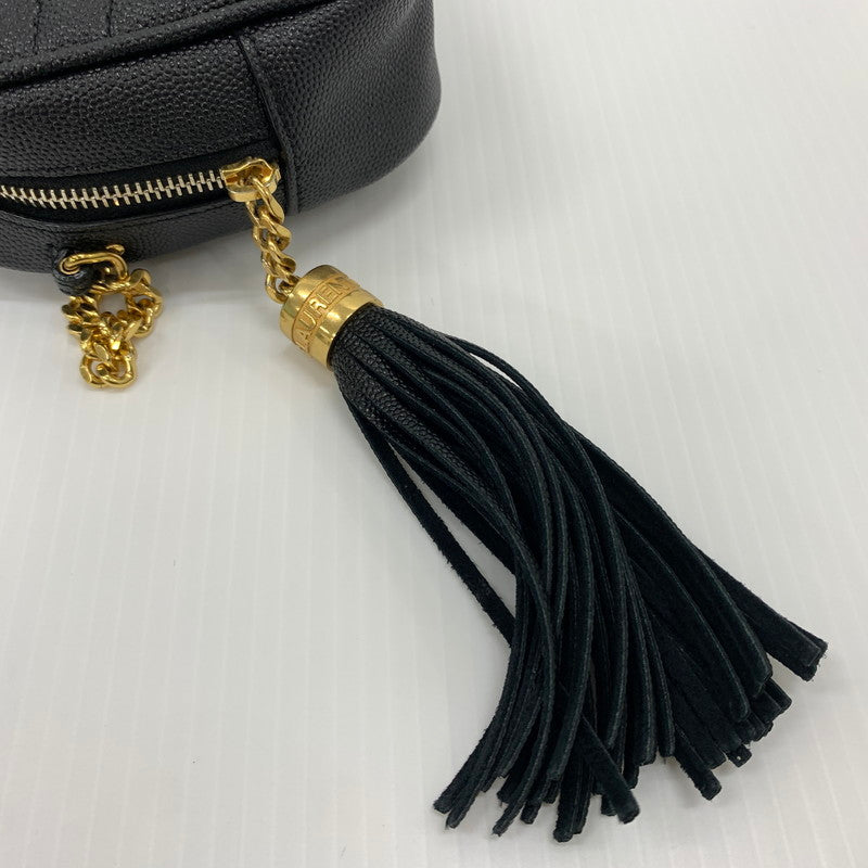 【中古品】【レディース】 Saint Laurent Paris サンローランパリ 618057 ルー タッセル チェーン ショルダーバッグ カバン レザーミニバッグ 180-260714-ko-11-tei カラー：ブラック 万代Net店