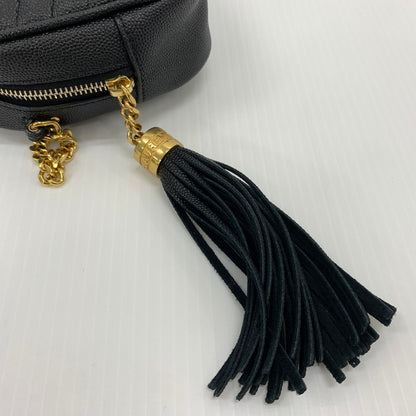【中古品】【レディース】 Saint Laurent Paris サンローランパリ 618057 ルー タッセル チェーン ショルダーバッグ カバン レザーミニバッグ 180-260714-ko-11-tei カラー：ブラック 万代Net店