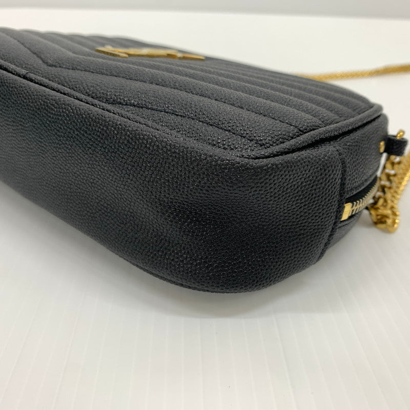 【中古品】【レディース】 Saint Laurent Paris サンローランパリ 618057 ルー タッセル チェーン ショルダーバッグ カバン レザーミニバッグ 180-260714-ko-11-tei カラー：ブラック 万代Net店