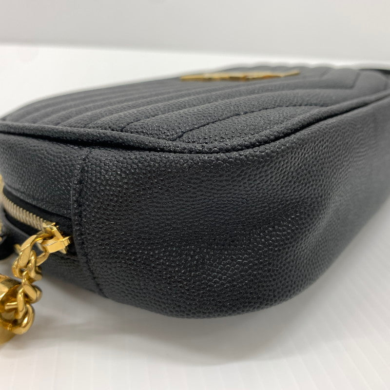 【中古品】【レディース】 Saint Laurent Paris サンローランパリ 618057 ルー タッセル チェーン ショルダーバッグ カバン レザーミニバッグ 180-260714-ko-11-tei カラー：ブラック 万代Net店