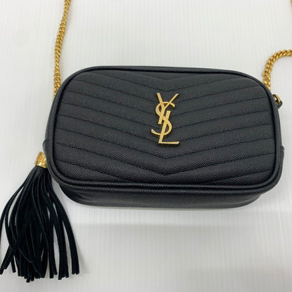 【中古品】【レディース】 Saint Laurent Paris サンローランパリ 618057 ルー タッセル チェーン ショルダーバッグ カバン レザーミニバッグ 180-260714-ko-11-tei カラー：ブラック 万代Net店