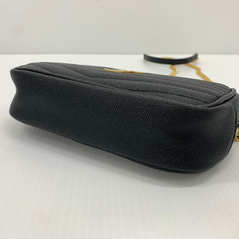 【中古品】【レディース】 Saint Laurent Paris サンローランパリ 618057 ルー タッセル チェーン ショルダーバッグ カバン レザーミニバッグ 180-260714-ko-11-tei カラー：ブラック 万代Net店