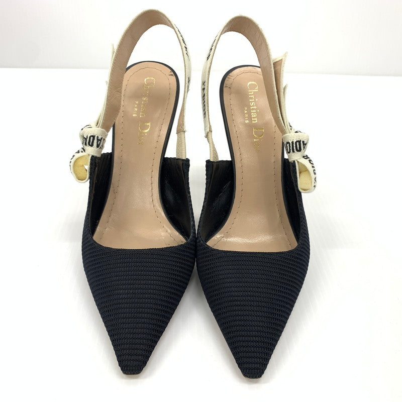 【中古品】【レディース】 Christian Dior クリスチャン・ディオール KDC201TFL90036 スリングバック パンプス 靴 ジャドール シューズ 183-260714-ko-01-tei サイズ：36 カラー：ブラック 万代Net店