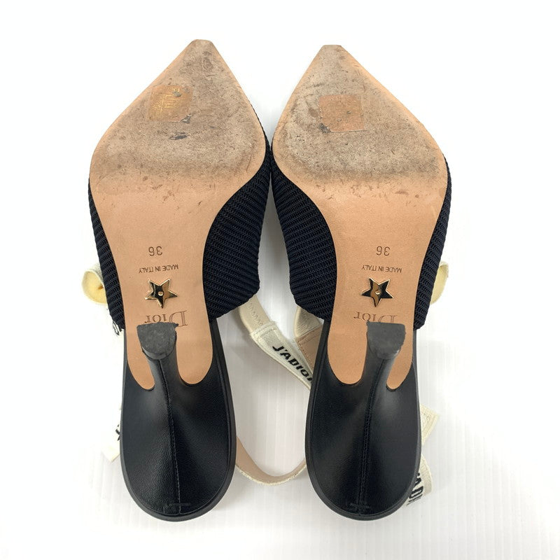 【中古品】【レディース】 Christian Dior クリスチャン・ディオール KDC201TFL90036 スリングバック パンプス 靴 ジャドール シューズ 183-260714-ko-01-tei サイズ：36 カラー：ブラック 万代Net店