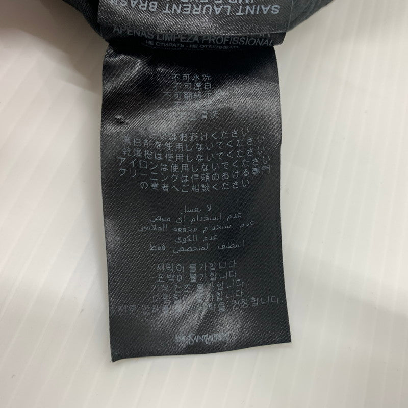 【中古品】【メンズ】 Saint Laurent Paris サンローランパリ バーシティ キャップ 帽子 コットン 183-260714-ko-02-tei サイズ：57 カラー：ベージュ系/カーキ系 万代Net店