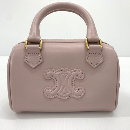 【中古品】【レディース】 CELINE セリーヌ CUIR TRIOMPHE MINI BOSTONBAG 10P04 ミニボストンバッグ カバン ハンドバッグ ショルダーバッグ 180-260714-ko-03-tei カラー：ピンク 万代Net店