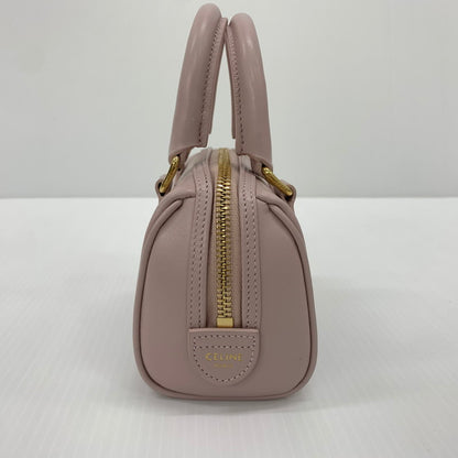 【中古品】【レディース】 CELINE セリーヌ CUIR TRIOMPHE MINI BOSTONBAG 10P04 ミニボストンバッグ カバン ハンドバッグ ショルダーバッグ 180-260714-ko-03-tei カラー：ピンク 万代Net店