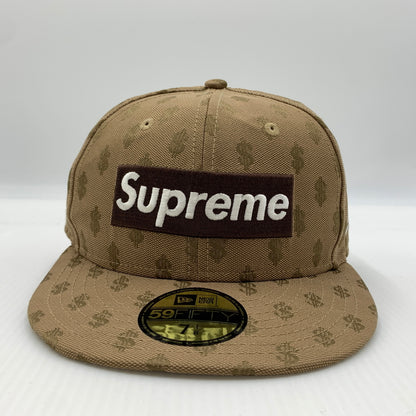 【中古品】【メンズ】 SUPREME シュプリーム × NEW ERA ニューエラ 別注コラボ 18SS MONOGRAM BOX LOGO CAP モノグラム ボックスロゴ キャップ 帽子 149-260730-yo-04-tei サイズ：７ 1/8 カラー：総柄 万代Net店