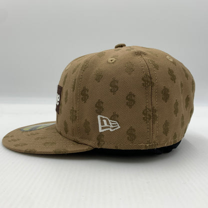 【中古品】【メンズ】 SUPREME シュプリーム × NEW ERA ニューエラ 別注コラボ 18SS MONOGRAM BOX LOGO CAP モノグラム ボックスロゴ キャップ 帽子 149-260730-yo-04-tei サイズ：７ 1/8 カラー：総柄 万代Net店