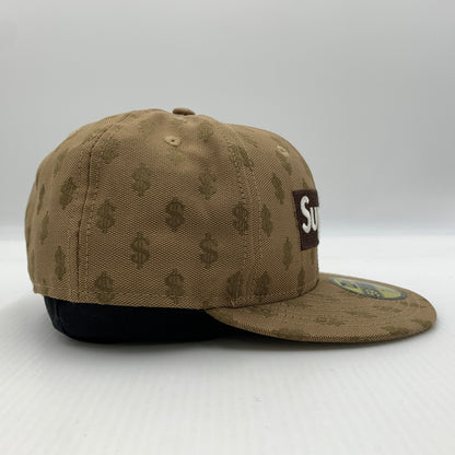 【中古品】【メンズ】 SUPREME シュプリーム × NEW ERA ニューエラ 別注コラボ 18SS MONOGRAM BOX LOGO CAP モノグラム ボックスロゴ キャップ 帽子 149-260730-yo-04-tei サイズ：７ 1/8 カラー：総柄 万代Net店