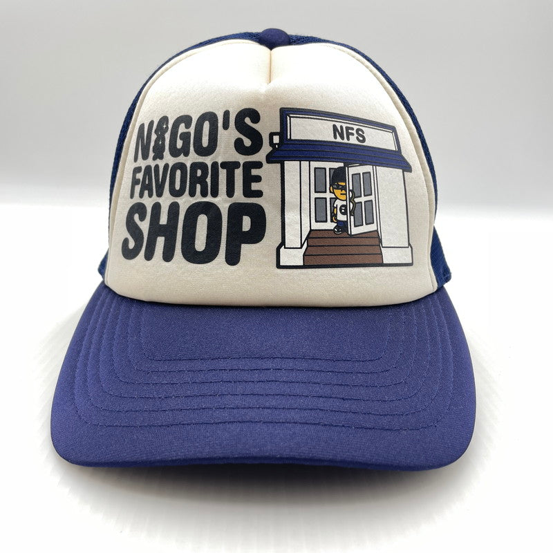 【中古品】【メンズ】 A BATHING APE アベイシングエイプ TRACKER CAP トラッカーキャップ 帽子 メッシュキャップ NFS限定 185-260809-ko-04-tei カラー：ネイビー 万代Net店