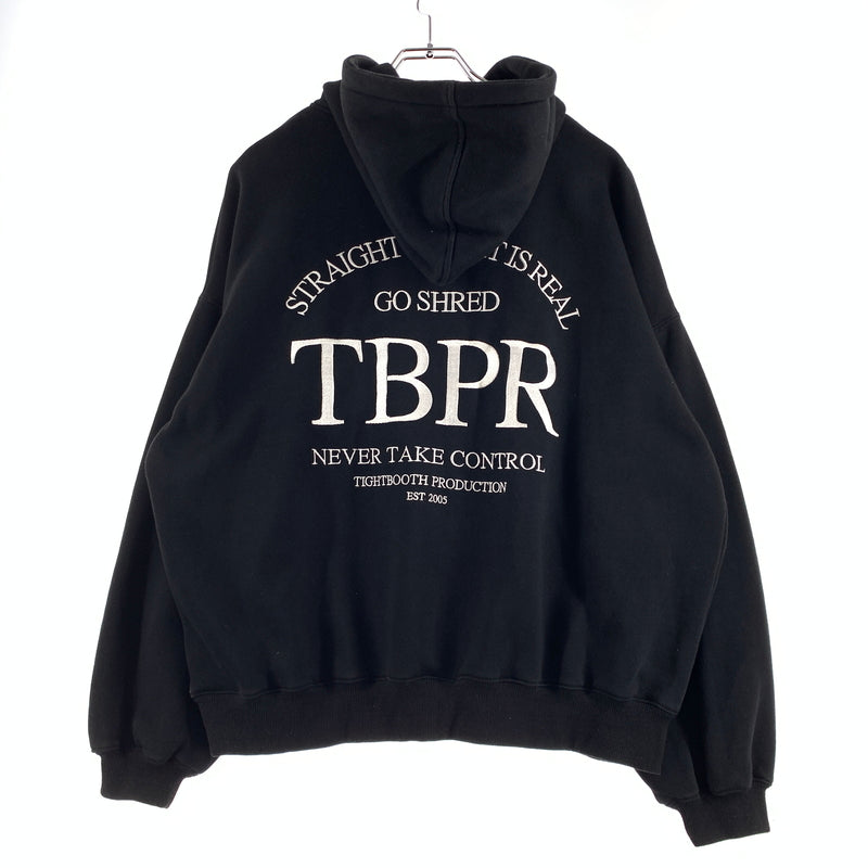 【中古品】【メンズ】 TIGHTBOOTH タイトブース STRAIGHT UP HOODIE ストレート アップ フーディ トップス プルオーバーパーカー 142-260716-ko-06-tei サイズ：M カラー：ブラック 万代Net店