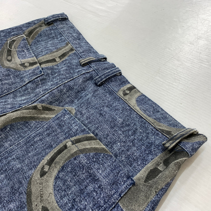 【現状渡し品】【メンズ】 SALUTE サルーテ HORSESHOE PATTERN DENIM PANTS 蹄鉄柄 デニム パンツ ボトムス 153-260730-sa-17-tei サイズ：S カラー：インディゴ 万代Net店