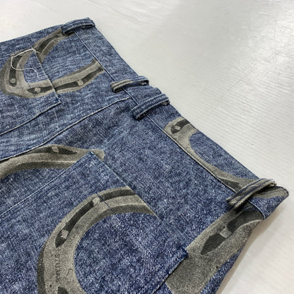 【現状渡し品】【メンズ】 SALUTE サルーテ HORSESHOE PATTERN DENIM PANTS 蹄鉄柄 デニム パンツ ボトムス 153-260730-sa-17-tei サイズ：S カラー：インディゴ 万代Net店