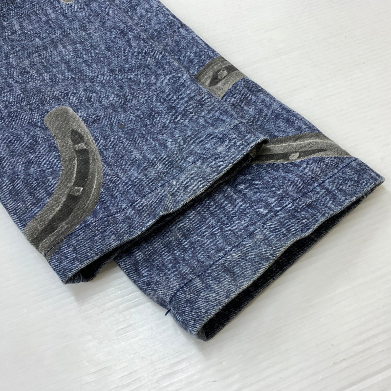 【現状渡し品】【メンズ】 SALUTE サルーテ HORSESHOE PATTERN DENIM PANTS 蹄鉄柄 デニム パンツ ボトムス 153-260730-sa-17-tei サイズ：S カラー：インディゴ 万代Net店